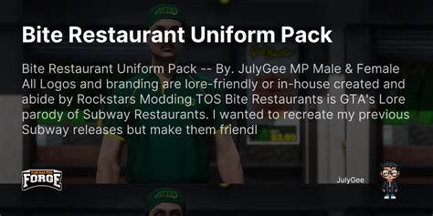 Pleb Masters Forge Hub Bite Restaurant Uniform Pack