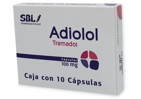 Compra Adiolol tramadol 100 mg con 10 cápsulas en Prixz