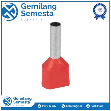 Jual Twin End Insulated Ferrules Mm Te Kabel Skun Isolasi Merah