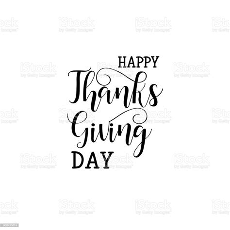 Vector Happy Thanksgiving Day Lettering Collection Handdrawn Typography