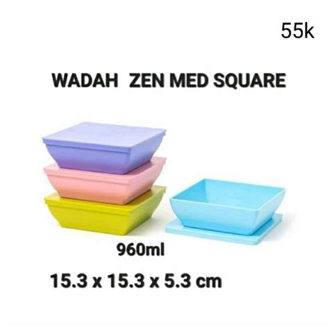 Jual Tupperware Zen Med Square Shopee Indonesia