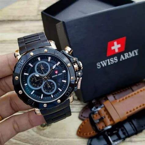 Jual Cod Jam Tangan Pria Swiss Made H Chrono Tanggal Aktif Free