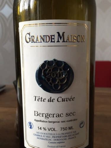 Grande Maison Tête de Cuvée Bergerac Sec Vivino US