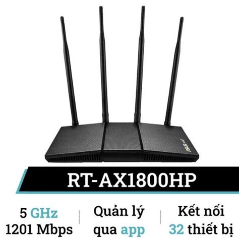 Bộ phát wifi 6 Asus RT AX1800HP MU MIMO AX1800Mbps Xuyên tường Rout