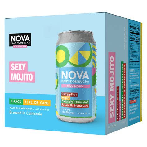 Nova Easy Kombucha Sexy Mojito 4pk 12oz Delivered In As Fast As 15