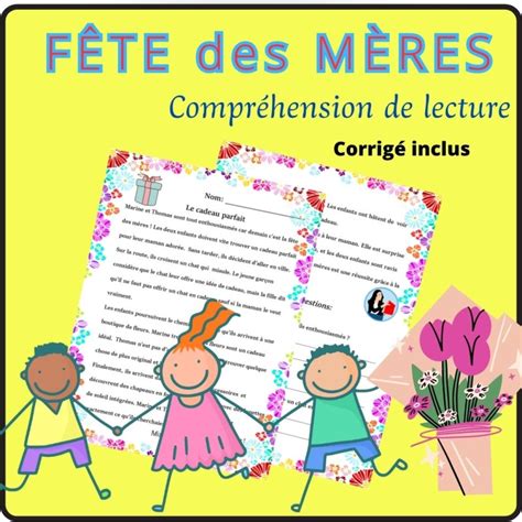 Fête des Mères compréhension de lecture