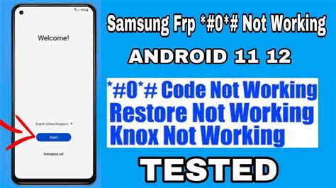 Samsung 0 Code Not Working FRP BYPASS Without PC Android 11 12