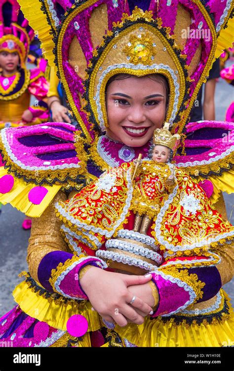 CEBU CITY , PHILIPPINES - JAN 21 : Participant in the Sinulog festival ...