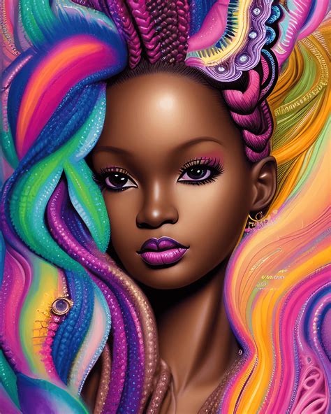 Intricately Rendered Dark Brown Skin Melanin Goddess Creative Fabrica