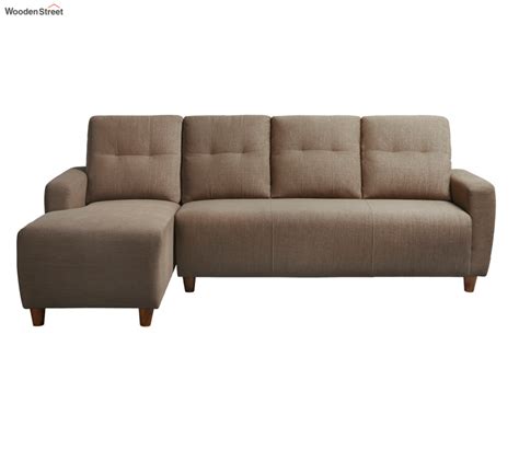 Buy Yolo Seater Left Aligned L Shape Sofa Set Brown Upholstery