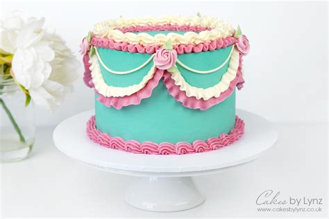 Vintage Inspired Piped Buttercream Cake Tutorial Cakes By Lynz