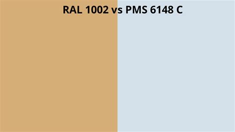 Ral 1002 Vs Pms 6148 C Ral Colour Chart Uk