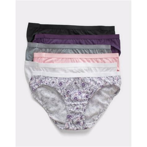 Hanes Ultimate Womens Breathable Cotton Bikini Underwear 6 Pack Pink