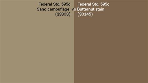 Federal Std 595c 33303 Sand Camouflage Vs 30145 Butternut Stain