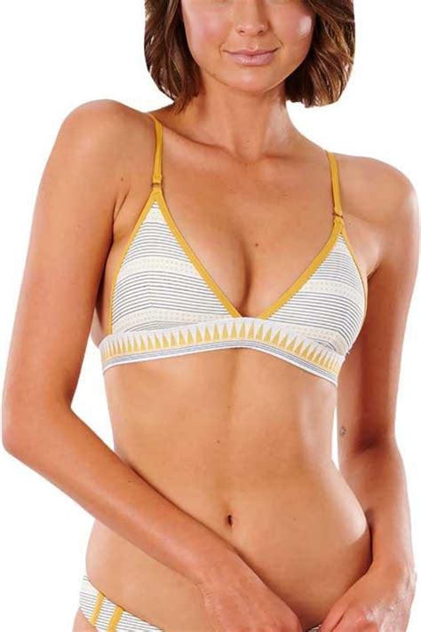 Rip Curl Salty Daze Banded Triangle Bikini Top Gold Pris