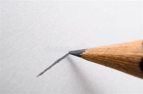 Pencil Drawing A Line Macro Stock Photo Image Of Angled