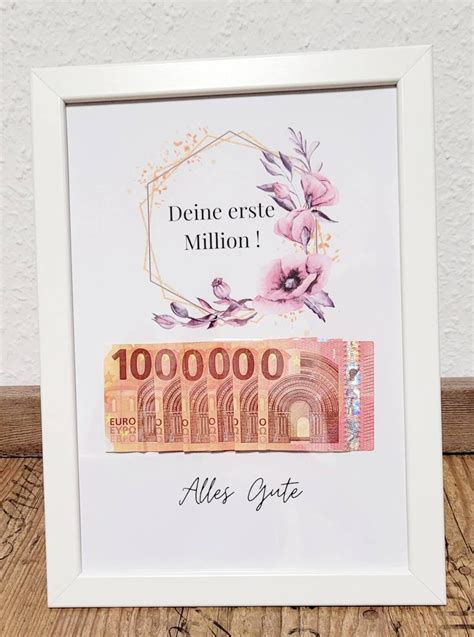 Geldgeschenk Pdf Deine Erste Million Etsy De