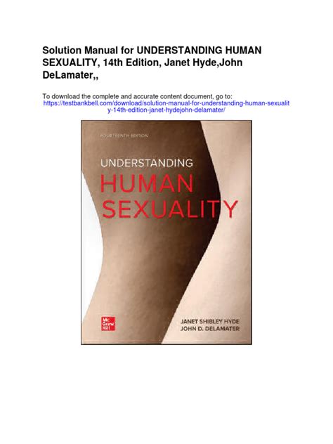 Solution Manual For Understanding Human Sexuality 14th Edition Janet