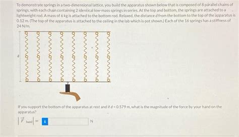 Solved To Demonstrate Springs In A Two Dimensional Lattice Chegg