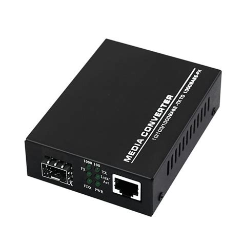 101001000mbps 1xrj451xsfp Fiber Media Converter With Dc Power For Ip