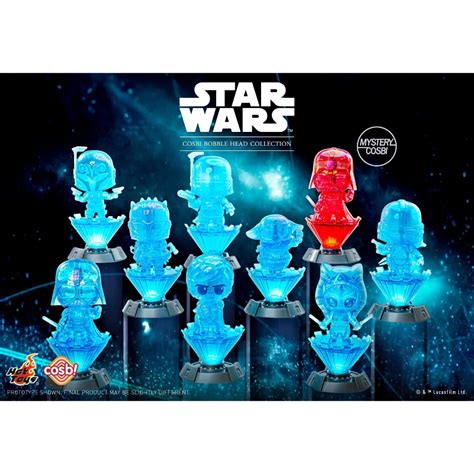 แบบแยก Hot Toys Star Wars Hologram Cosbi Bobble Head series ลขสทธแท CosBaby ของสะสม