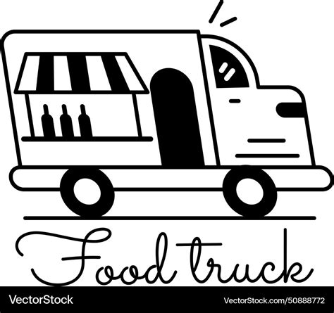 Food truck Royalty Free Vector Image - VectorStock