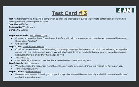 Test And Learning Cards