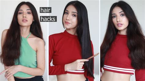 Hair Hacks For Long Shiny Straight And Beautiful Hair Hair Hacks Tips And Hair Solutions For