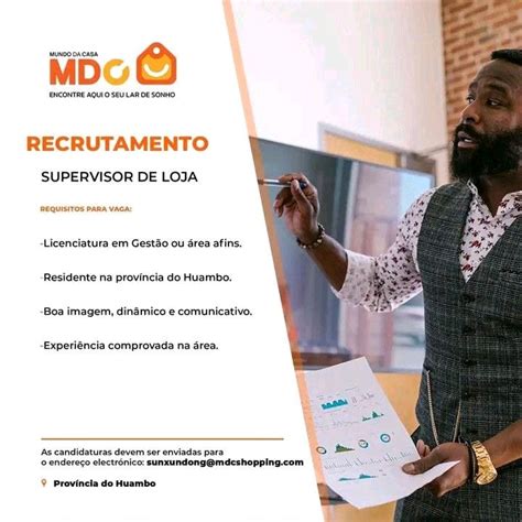 VAGA PARA SUPERVISOR DE LOJA Empregos Yoyota Angola Vagas De