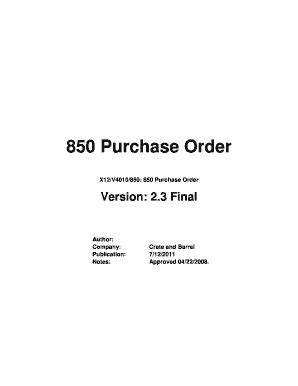 Fillable Online Purchase Order Gxs Inc Fax Email Print Pdffiller