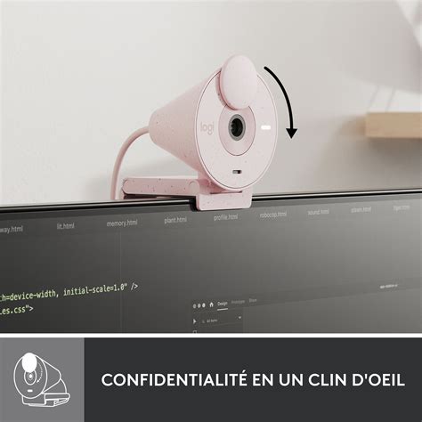 Logitech BRIO 300 (Rose) - Webcam - LDLC