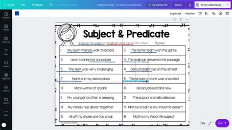 Rd Grade Subject Predicate Sentence Examples Youtube