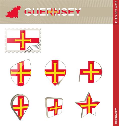 Guernsey Flag Set, Flag Set 8804410 Vector Art at Vecteezy