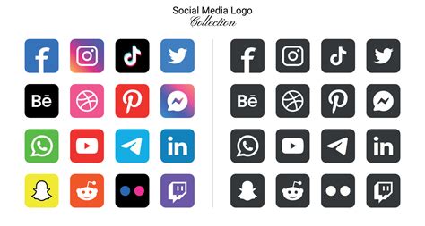 popular social red logo íconos Facebook instagram Youtube pinterest y