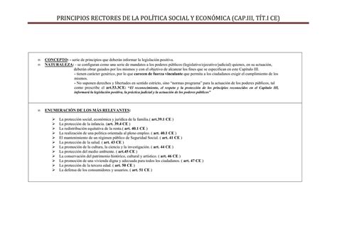 PRINCIPIOS RECTORES DE LA POLÍTICA SOCIAL Y ECONÓMICA