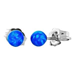 Mm Australian Pacific Blue Opal Ball Stud Post Earrings Etsy