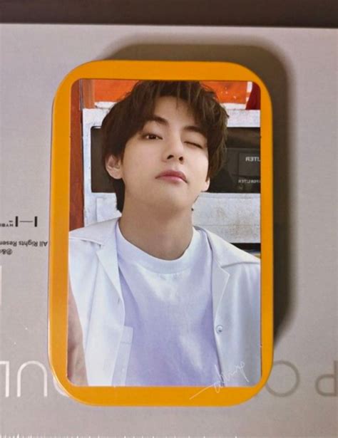 BTS Butter Taehyung V Pob Photocard With Tin Case Hobbies Toys