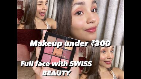 Full Face With Swiss Beauty Productshuge Giveawaymakeup Under 300rsaffordable Makeup Products