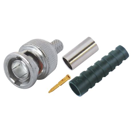 MX HD SDI BNC Male Connector Crimping Type For Digital RG 59 Cable PIN