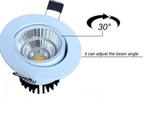 Cob Led Downlight Dimmable 7w Work With PWM Dimmer AC DC 24v Aluminum