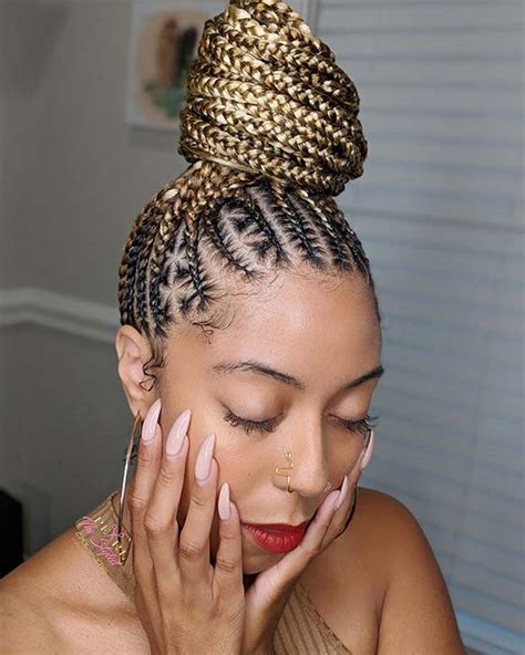 43 Braided Bun Hairstyles For Black Hair Stayglam