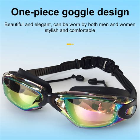 Hariumiu Swim Goggles for Adult, Adjustable Strap PC Wide Vision ...