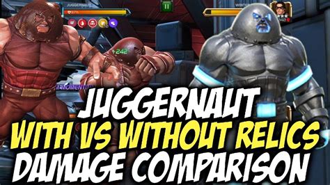 Juggernaut With Vs Without His Own Relic Pretty Decent Difference Marvel Contest Of