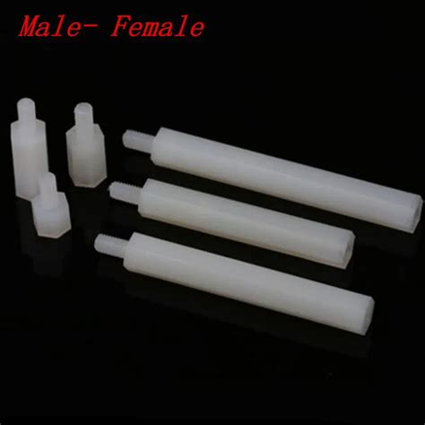 50pcs Nylon Spacer M2 M25 M3 M4 Male To Female White Nylon Standoff Spacer In Screws From Home