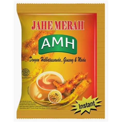 Jual Jahe Merah Amanah Amh Renceng Isi Jahe Merah Amanah Jma