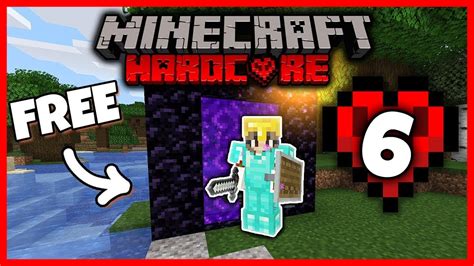 Free Nether Portal Let S Play Hardcore Minecraft Episode Youtube