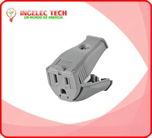 CONECTOR AEREO CLAMPTITE CON BISAGRA LEVITON L T 15A 125V GRIS