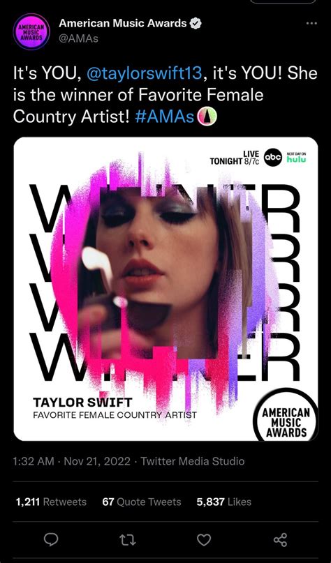 AMAs non-televised awards that Taylor won! : r/TaylorSwift