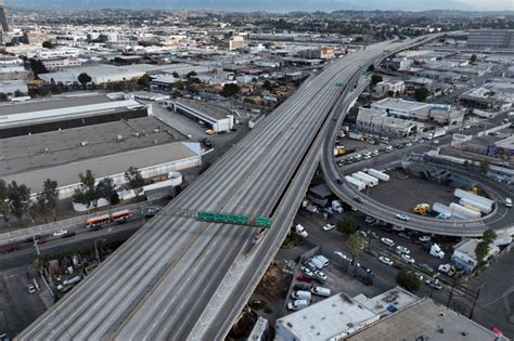 Los Angeles freeway remains closed after massive fire