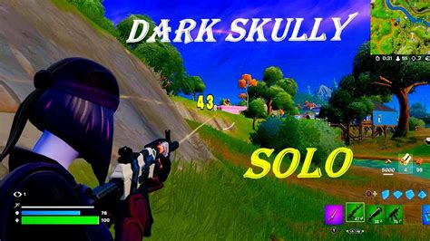 Playing Dark Skully Skin SOLO Battle Royale Fortnite Gameplay YouTube